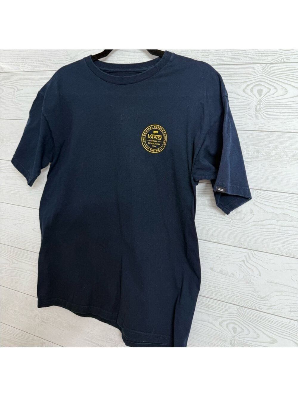 Vans Men’s Navy Blue Short Sleeve Tee Shirt with Logo. Size M - Picture 2 of 6